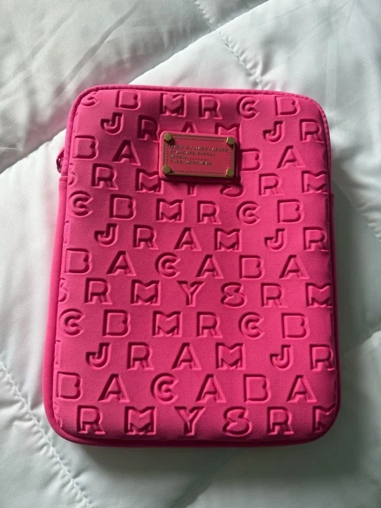 Marc by Marc Jacobs Bright Pink Embossed Tablet Sleeve