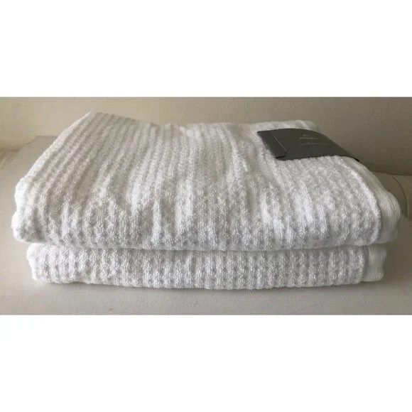 Home Luxury Spa Collection Quick Dry Set of 2 Towels Set Bright White 30