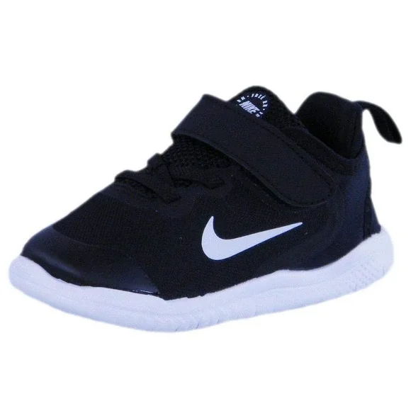 Nike Baby Toddler Free RN 2018 Shoes Black White Size 3 New With Tags