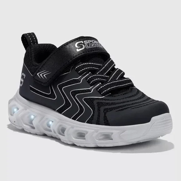 Baby Boy Skechers Jarrod Light Up Sneakers Black Size 7T New With Tags