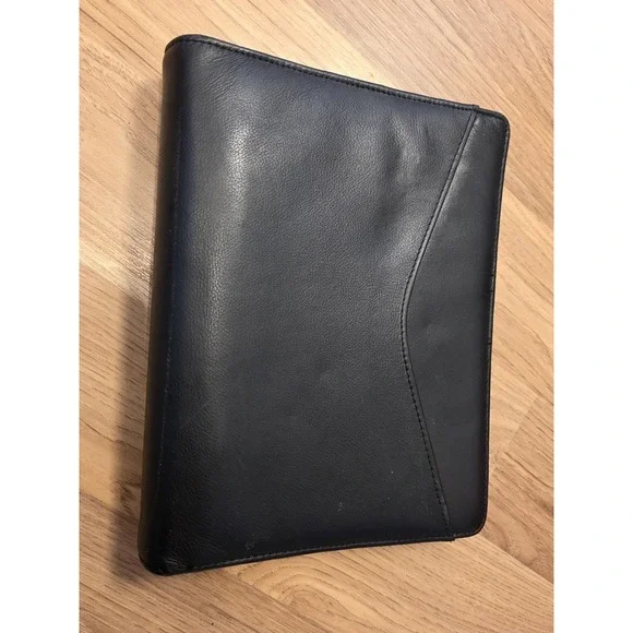 Vintage Day Runner Pro Business System 22464 Black Leather 7-Ring Binder Planner