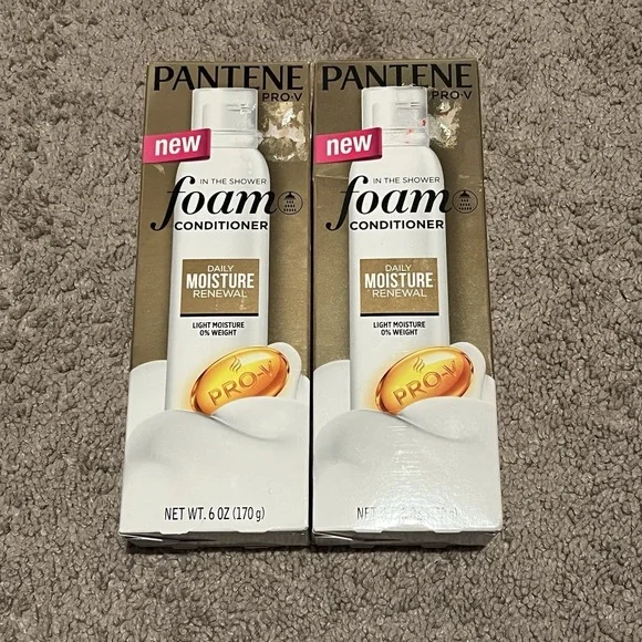 Lot Of 2 Pantene-Pro-V Foam Conditioner Daily Moisture Renewal In The Shower