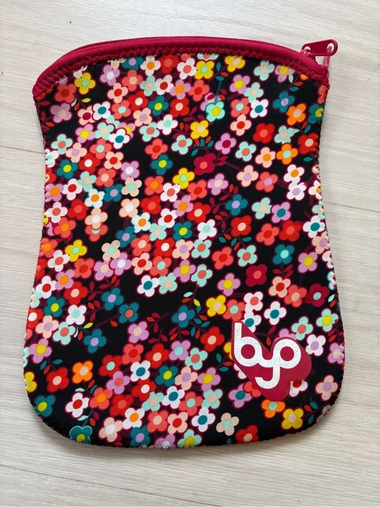 BYO Floral Neoprene Tablet Sleeve - Pink & Multicolor-Fits 10inch Tablet