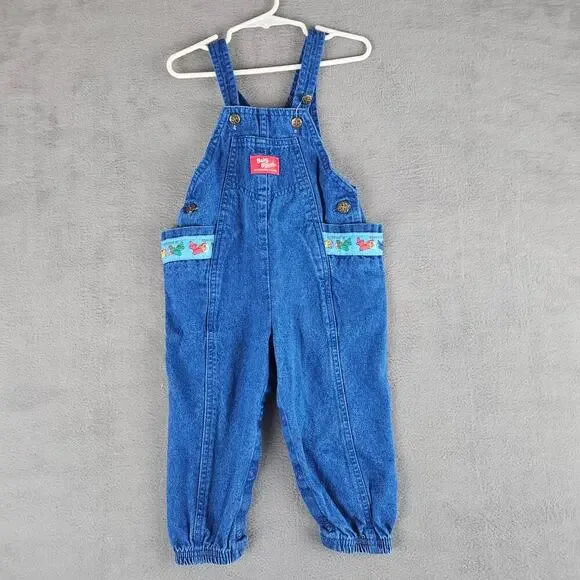 Vintage Oshkosh Bgosh Denim Osh Kosh Airplane Bubble 80s Size 24 Months