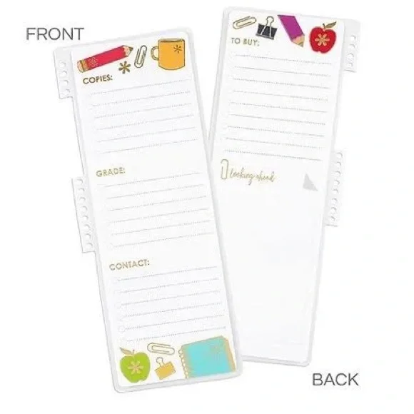NWT Erin Condren Snap In Teacher theme Planner Dashboard