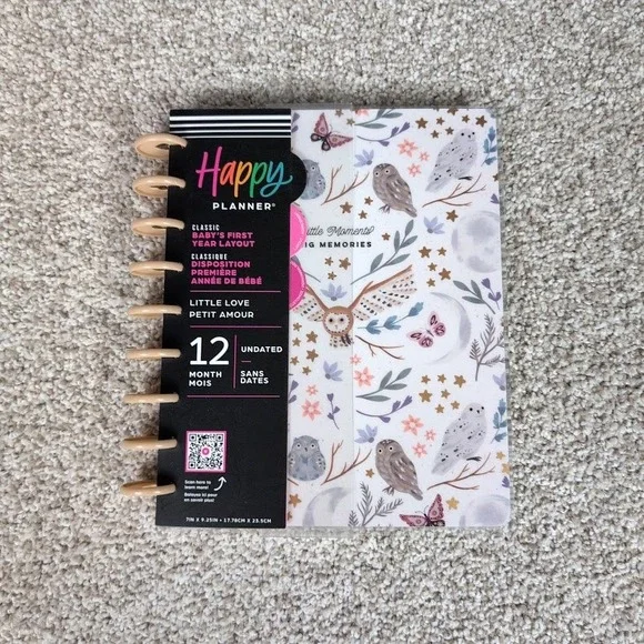 Happy Planner Baby's‎ First Year Layout Little Moments Undated 12 Month
