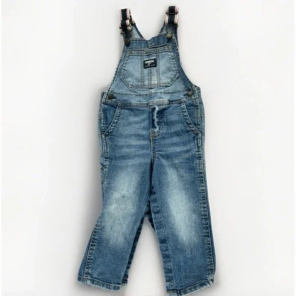 OshKosh B'gosh Denim Overalls Youth Toddler Baby Size 24M