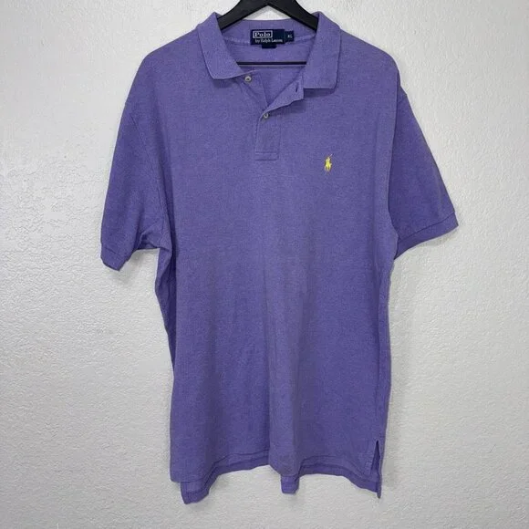 Polo Ralph Lauren Polo Shirt Mens‎ XL Purple Pony Preppy Casual Collard Logo