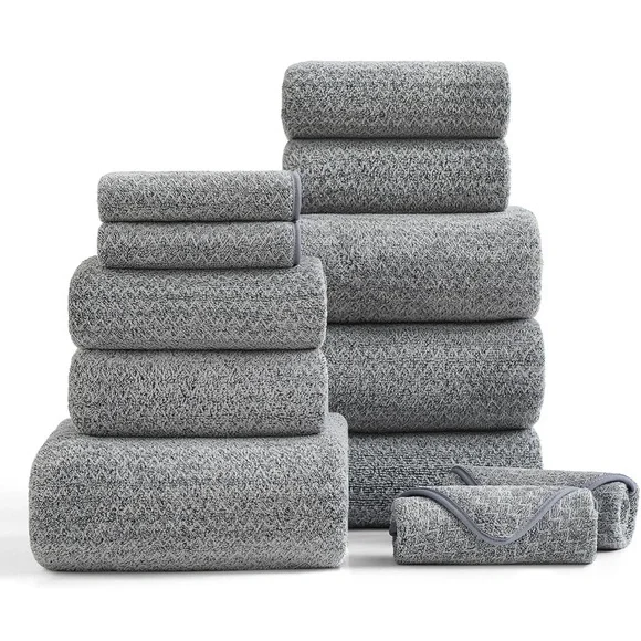 Ultra soft bath tower set 12 pieces