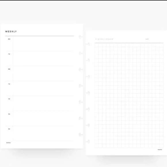 8lotus Weekly Horizontal & Grid Planner Inserts