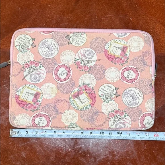 Floral Patterned Tablet Sleeve and Accessory Pouch