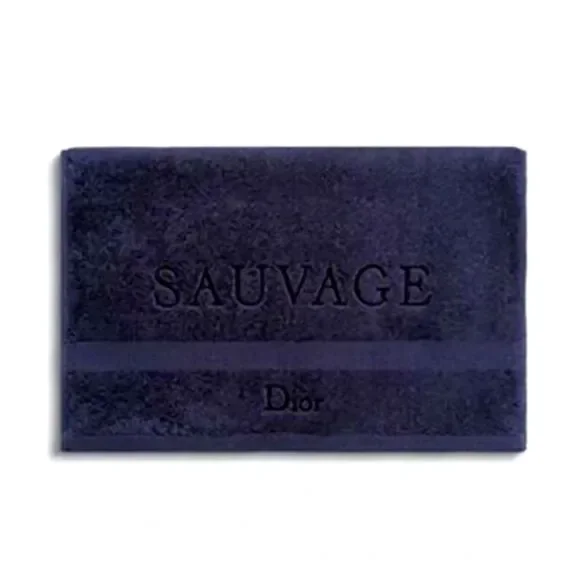 Dior Sauvage Men's Facial Towel Cotton Navy Blue