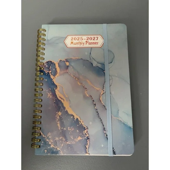 Planner Book 2025-2027‎ abstract cover weekly  planner calendar with pen