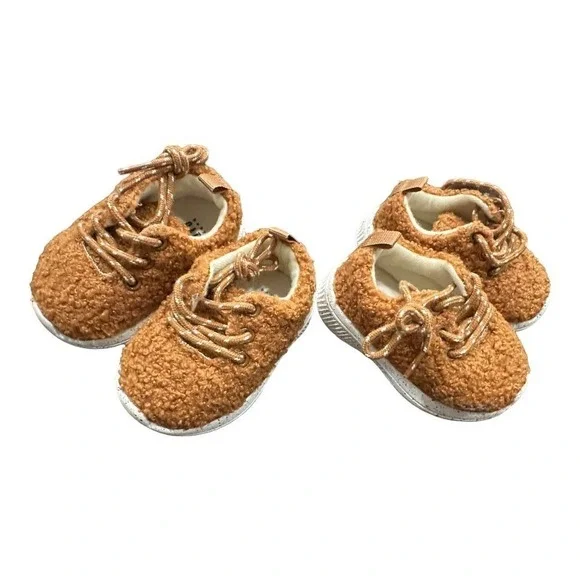 2 Pairs of Baby GAP Sherpa Sneakers Sz 3-6 mos NWOT