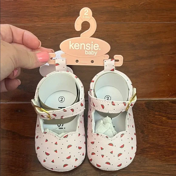 Kensie Baby Pink Watermelon Print Shoes