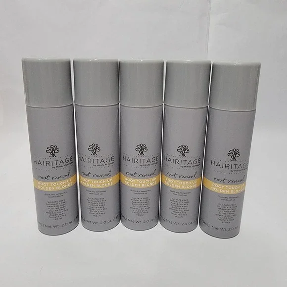 Hairitage Root Revival Root Touch Up Spray Golden Blonde 5-Pack Mindy McKnight