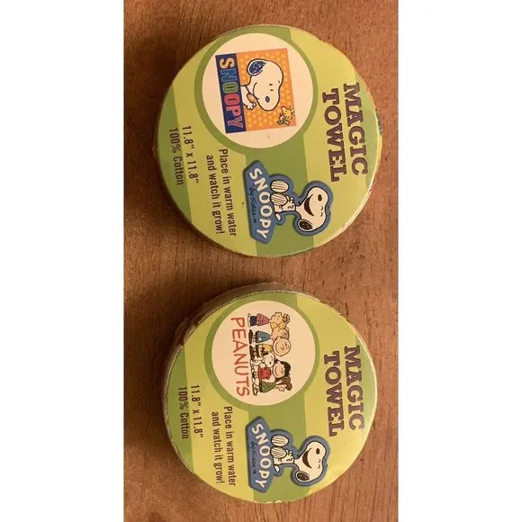 Set Of 2 Peanuts Magic Towel & 