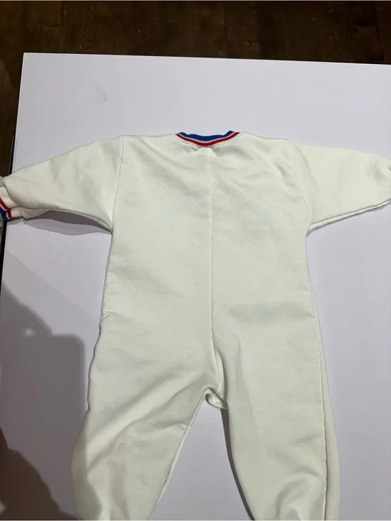 OshKosh B'gosh White Infant Tee with Red and Blue Trim