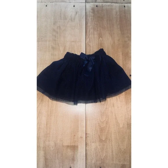 OshKosh B'gosh Baby Girls Navy Blue‎ Sparkle Tulle Skirt Size 12 Months