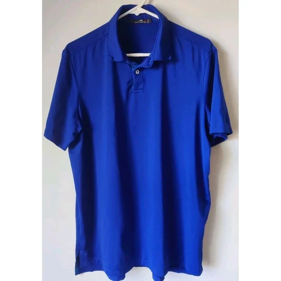 RLX Ralph Lauren Men's‎ Polo Shirt Royal Blue Golf Shirt Sleeve Size Large