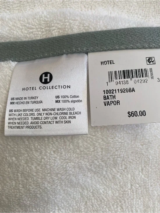 Hotel Collection BATH TOWEL 30x56 Bath Vapor