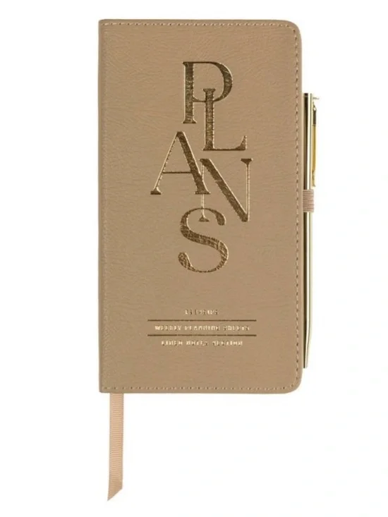 FRINGE STUDIO NWT Faux Leather Weekly Planner & Pen Set 3.63