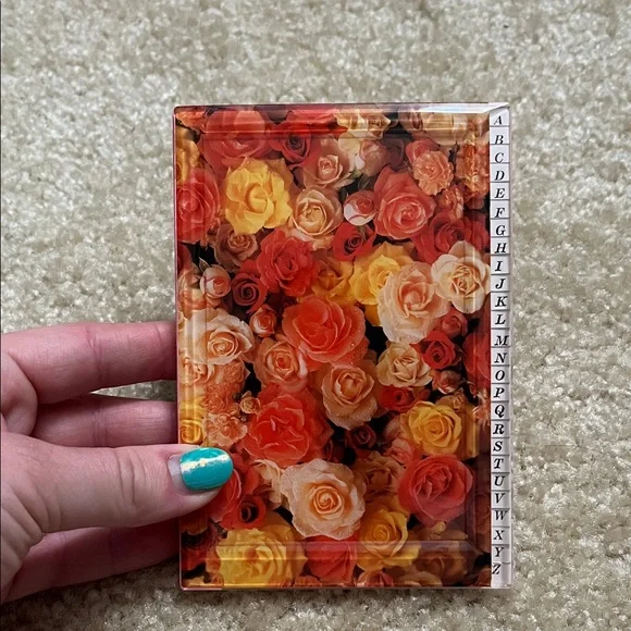 Floral Acrylic Address Book