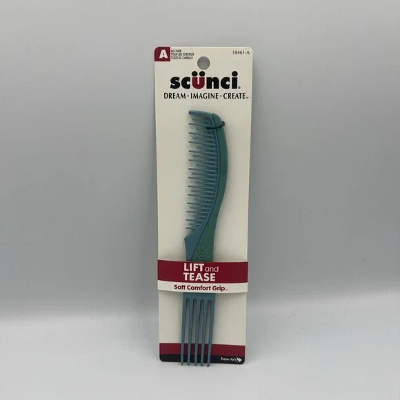New Scunci Style Lift & Tease Comb All Hair 2003 18461-A Pick