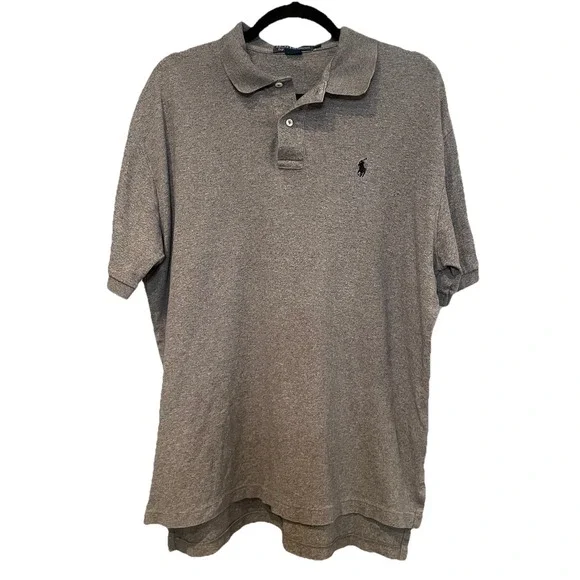 Men's Polo Ralph Lauren Classic Fit Soft Touch Polo Shirt Heather‎ Gray Sz Large