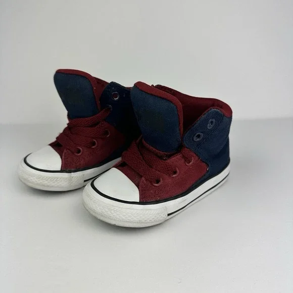 Converse Chuck Taylor All Star High Top Toddler Infant Shoes Sz 6 Burgundy Blue
