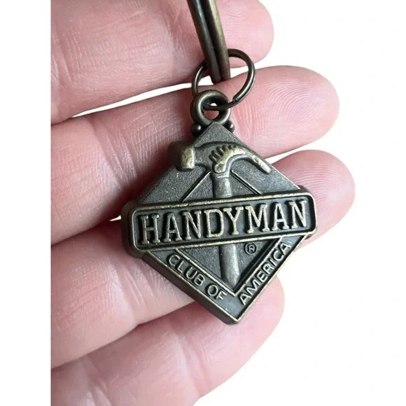 Vintage Handyman‎ Club Of America HCofA Life Member Hammer Logo Brass Key Fob