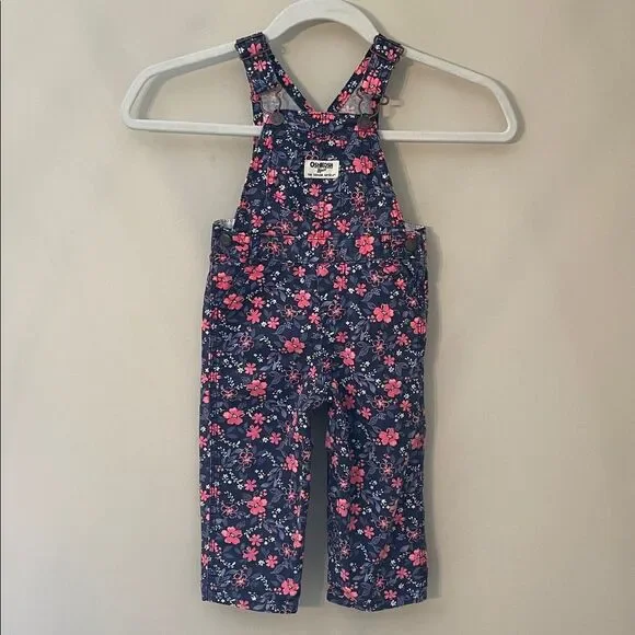 OshKosh B'Gosh Baby Girls' Print Overalls (Baby) Floral - 18 Months V-Back
