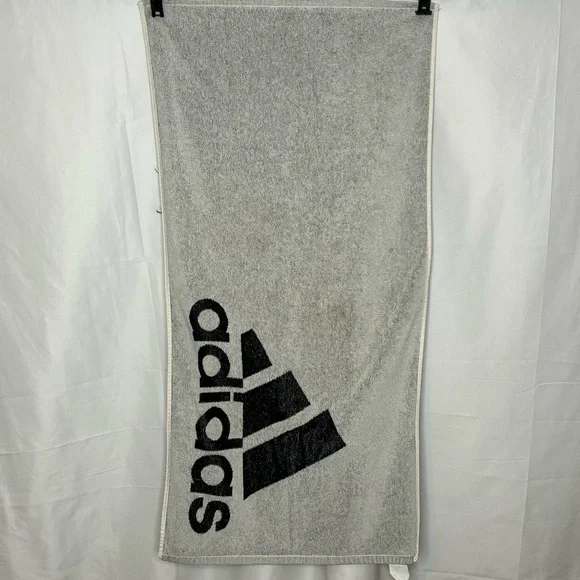 🐼 3/$25 Adidas White Sport Towel with Black Logo