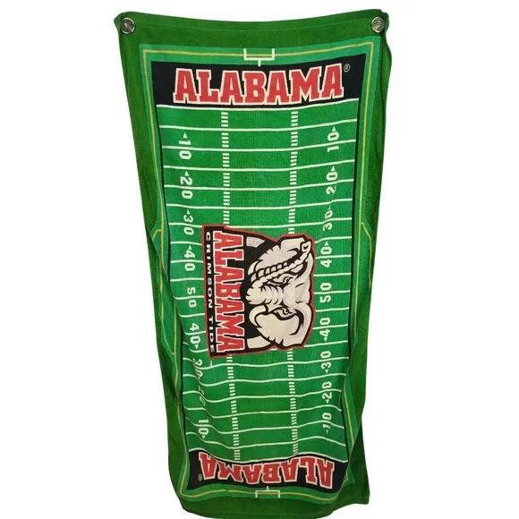 Alabama Crimson Tide Elephant Football Field Green‎ Beach Towel