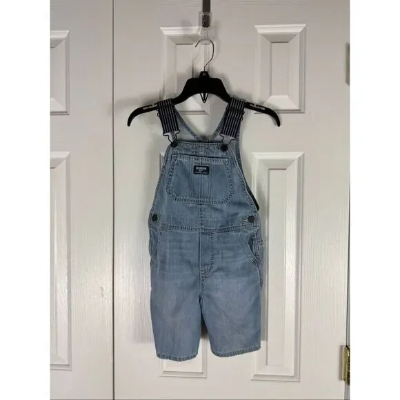 Oshkosh Boys Denim Shortalls Size 5t