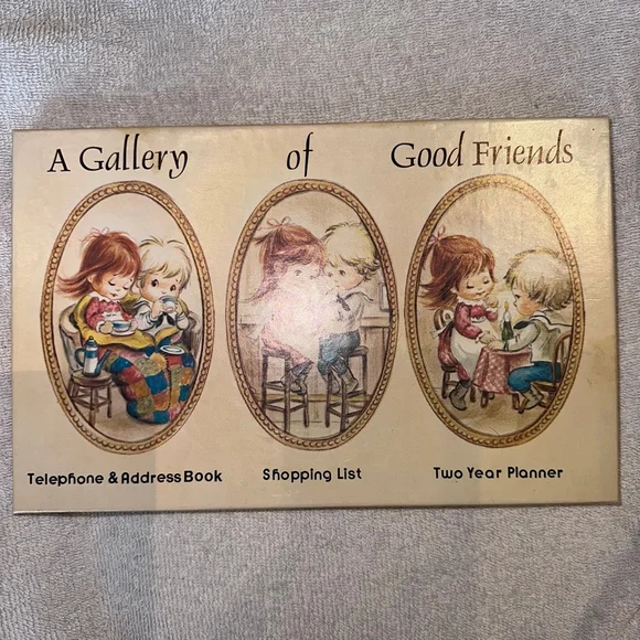 Vintage 1982-1983 Gallery Of Good Friends Phone Book Shopping List Planner Set