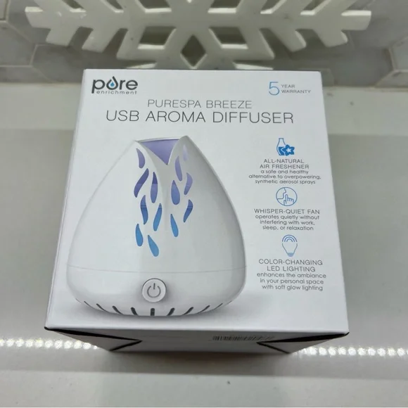 Pure Enrichment White USB Aroma Diffuser