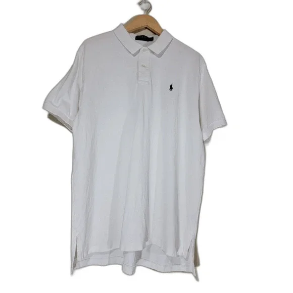 Ralph Lauren Men's White Polo Shirt - XL