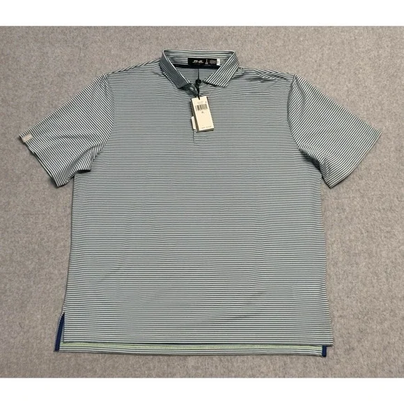 RLX‎ Ralph Lauren 3/15 Striped Golf Polo Shirt Men's Size XL New