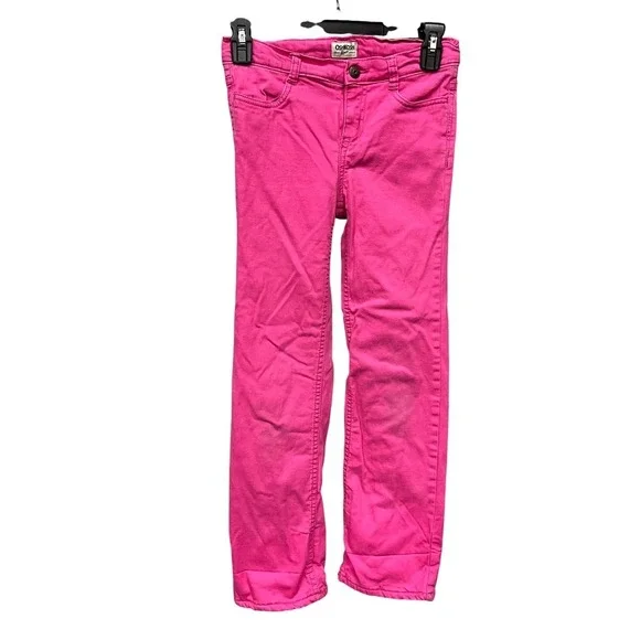OshKosh Bgosh Girls Pink Fleece Lined Pants Size 8 Warm Winter Trousers