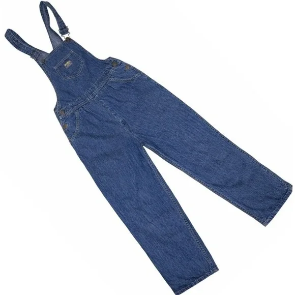 VTG 90s OshKosh B'Gosh Denim Overalls Made in USA Grunge Workwear Juniors Size 9