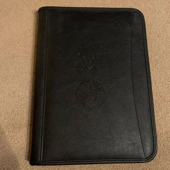 WV Surface Mine Drainage Task Force Black Faux Leather Leeds Zip Portfolio