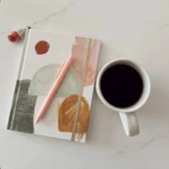 Abstract Cover‎ Lined Journal with Gold Ribbon Bookmark and Tassels