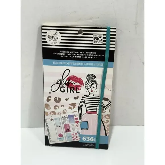 MAMBI The Happy Planner GLAM GIRL Accessory Book - 636 Pieces‎ NEW Read Descript