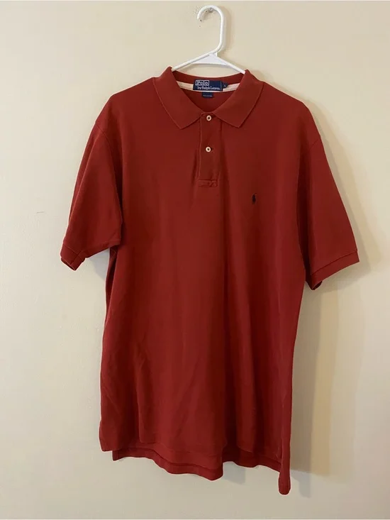 Polo By Ralph Lauren Men’s Brick Red Short-Sleeve Polo Large