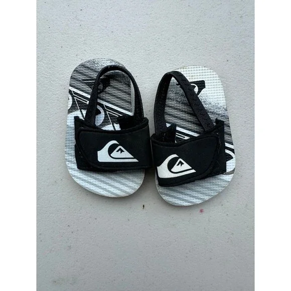 Quiksilver Hawaii Molokai Layback Baby Boy Hook Loop Slide Flip-Flop Sandals