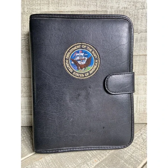 US Department of the Navy 3 Ring Planner Organizer Binder Snap Closure New