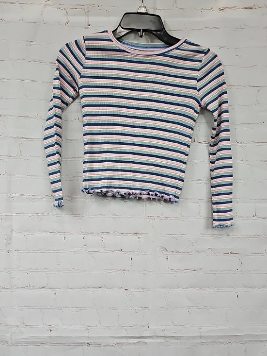 OshKosh B'gosh Striped Ribbed Top in Blue, Pink & Green