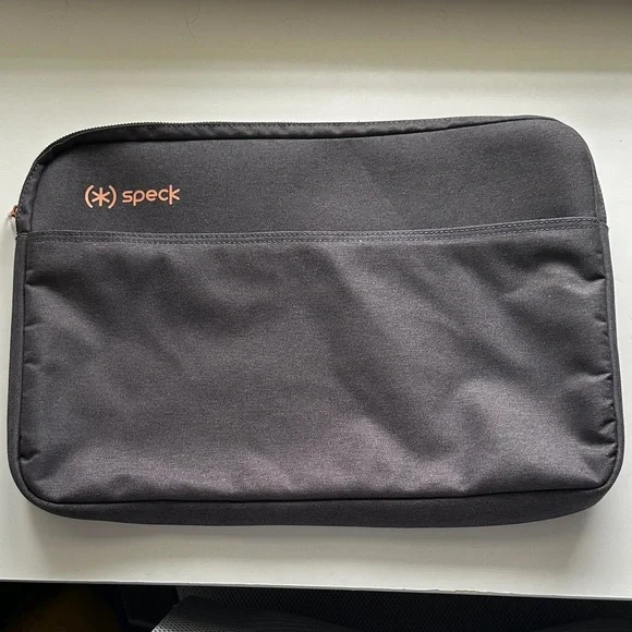 Speck Gray Tablet Sleeve with Orange Logo