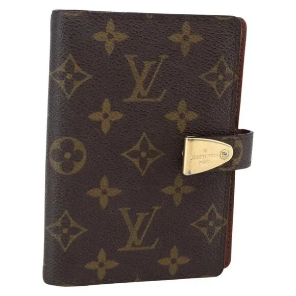 LOUIS VUITTON Monogram Agenda Partonaire PM Day Planner Cover R21029 Auth 145535